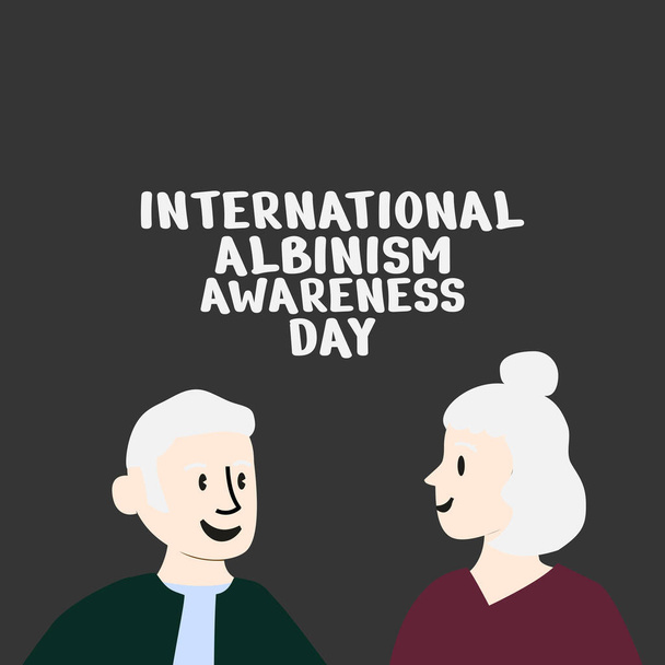 Διεθνής κάρτα σχεδιασμού albinism awareness, tempalte social media, αφίσα - Διάνυσμα, εικόνα