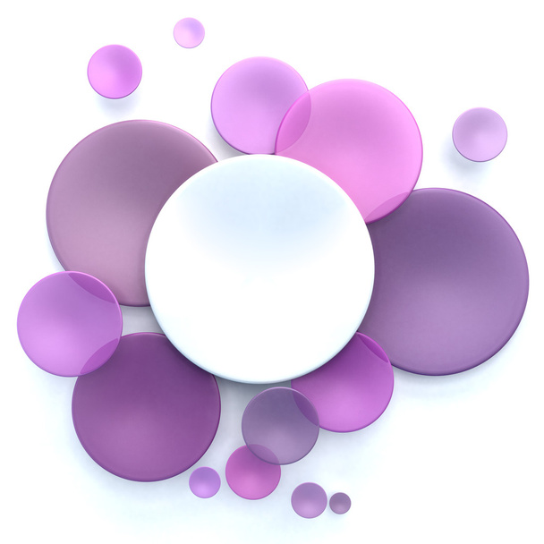 Pink, purple  and white circle background - Foto, Imagem