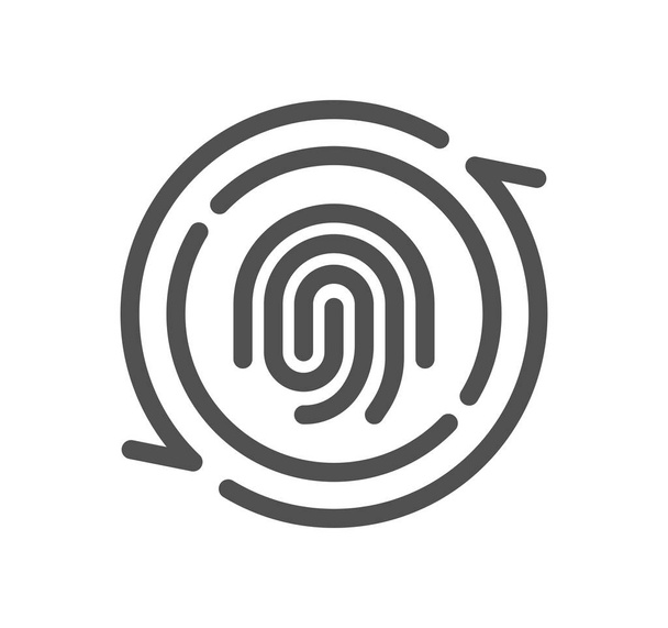 Biometric related icon outline and linear vector. - Vektor, obrázek