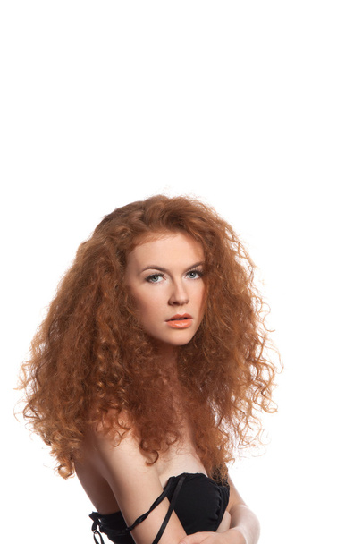 Beautiful red hair woman - 写真・画像