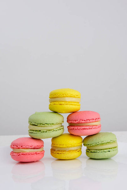 French sweet delicacy macaroons isolated . High quality photo - Photo, Image