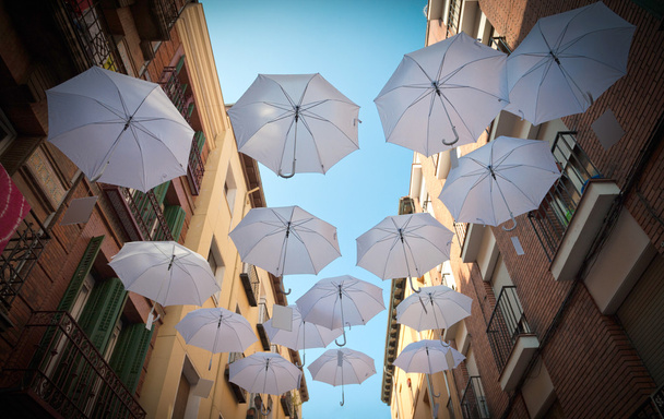 Flying umbrellas - Photo, Image