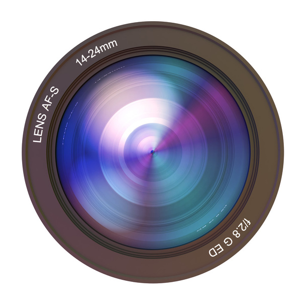 Camera lens blue - Фото, изображение