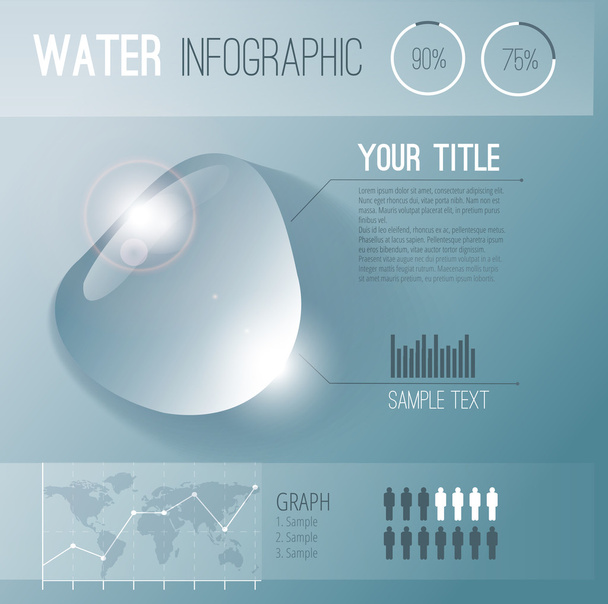 Wasser-Infografik - Vektor, Bild