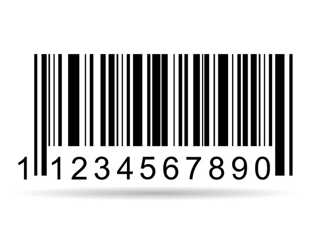 Barcode vector shadow icon. Bar code for web flat design. Isolated illustration . - Vector, Image