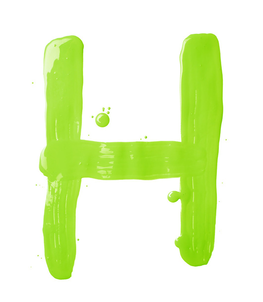 Letra H hecha con los trazos de pintura
 - Foto, imagen