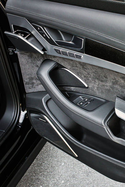 Car doors. Car interior luxury. Car interior details.  - Photo, image
