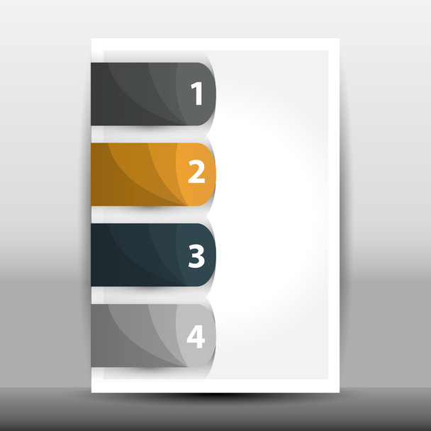 モダンなデザイン テンプレートの図μενού πλοήγησης - 6 χρώματα - ベクター画像