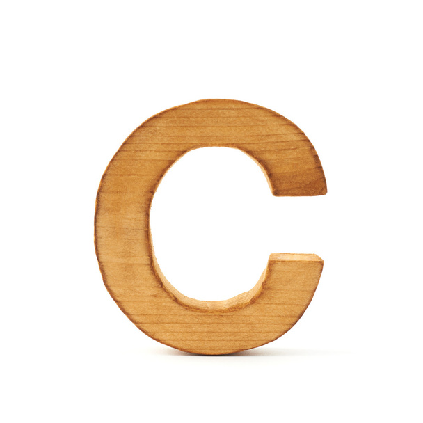Wooden letter C - Photo, Image