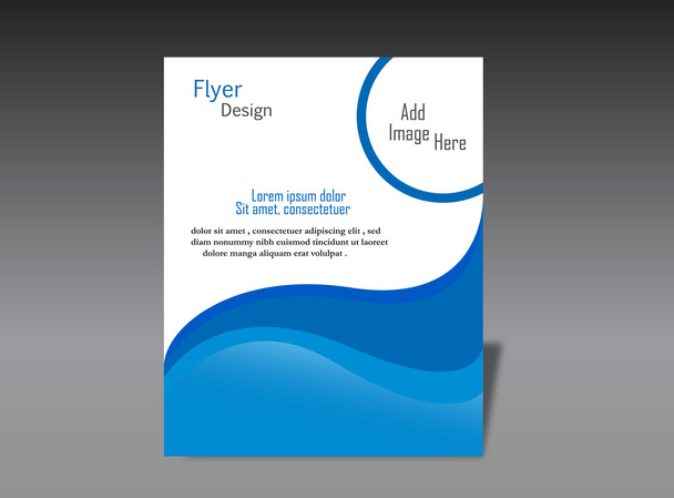 Blue Wave Brochure - Vector, Image