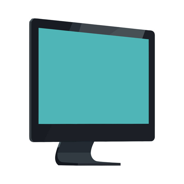 Сучасний монітор комп'ютера плоский екран ізольовано
 - Вектор, зображення