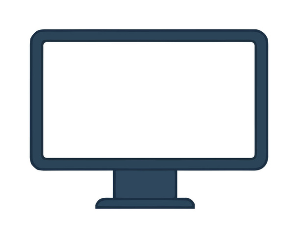 Сучасний монітор плоского екрану ізольовано
 - Вектор, зображення