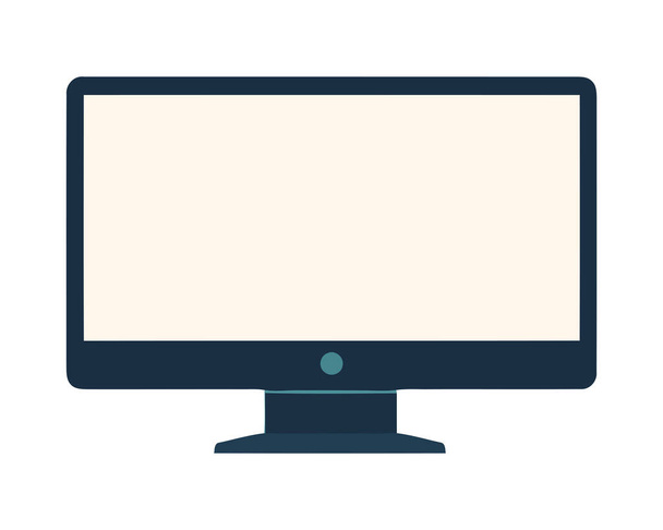 Modern számítógép monitor technológia ikon elszigetelt - Vektor, kép