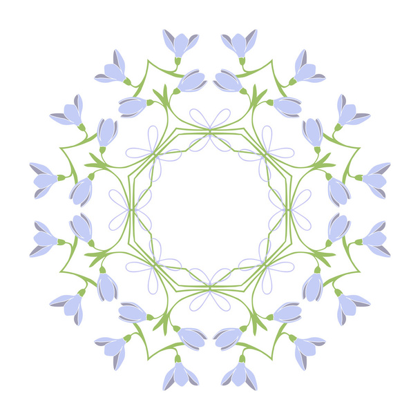 circular ornament flowers - Vector, imagen