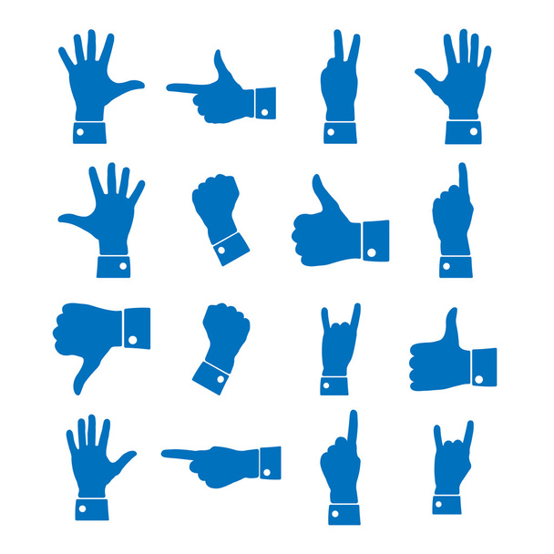 Icons hand, vector illustration. - Vector, Image