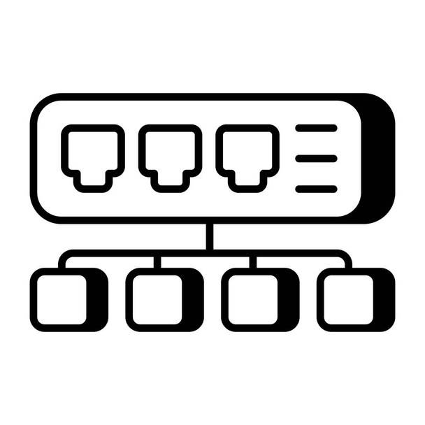 イーサネットポートのトレンディーなベクトル設計 - ベクター画像