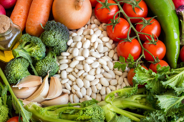 Белая фасоль с овощами
 - Фото, изображение