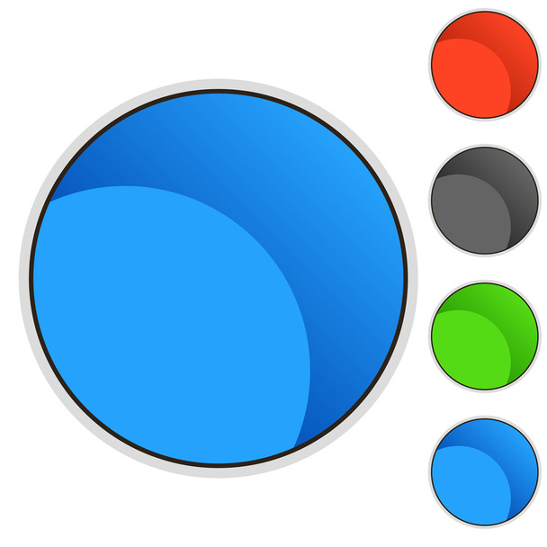 Round Button Icon Set - Vector, afbeelding