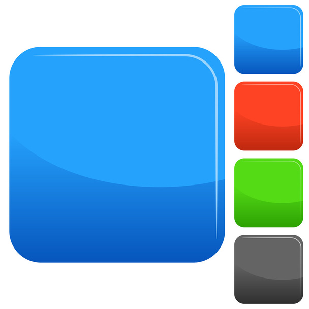 Square Button Icon Set - Vetor, Imagem