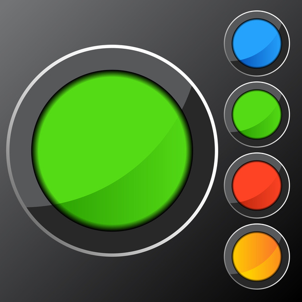Round Button Icon Set - Vetor, Imagem