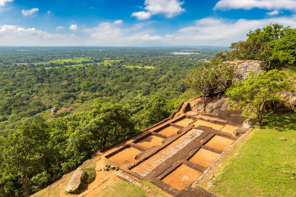 Aerial view from Lion Rock in Sigiriya in a sunny day, Sri Lanka - Photo, Image