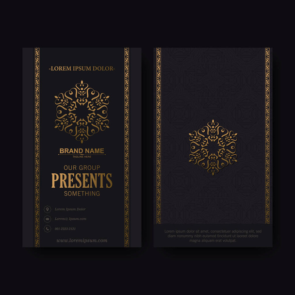 Luxury ornamental logos and business cards template - Vettoriali, immagini