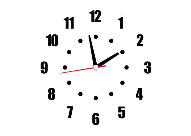 hodiny s šipek a izolované číslice - Fotografie, Obrázek