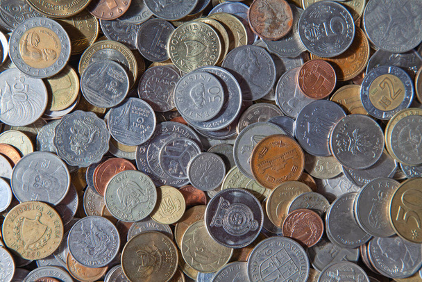 Collection of the old circulated coins - Foto, afbeelding