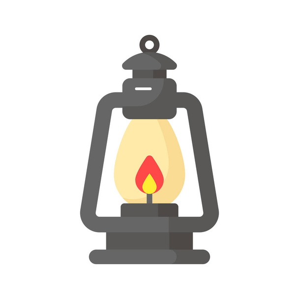 An editable icon of vintage lantern in trendy style, vector of vintage lamp - Vetor, Imagem