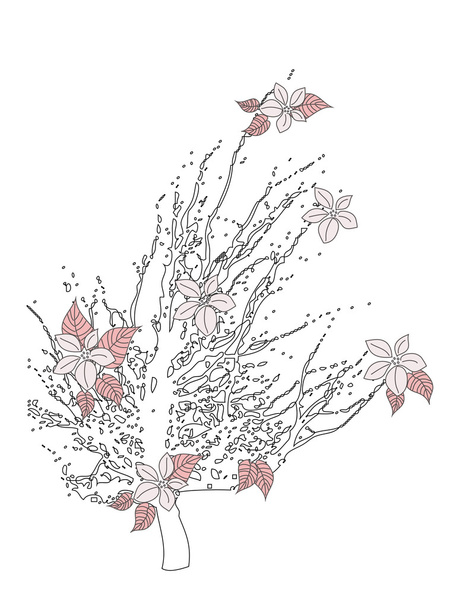 Flower tree illustration - Foto, Imagem