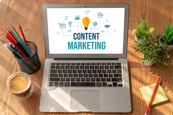 Content marketing for modish online business and e-commerce marketing strategy - Photo, Image