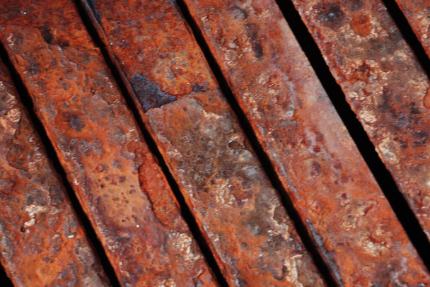 vecchio ferro arrugginito metallo grunge piastra texture sfondo - Foto, immagini