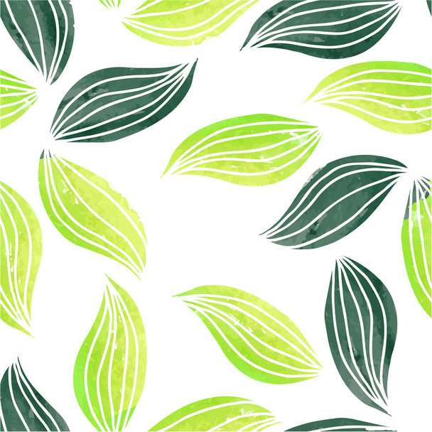 Muster mit gestreiften Blättern - Vektor, Bild
