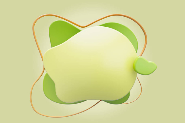 Forma de ameba coloreada para usar como base de texto con comillas - Foto, imagen