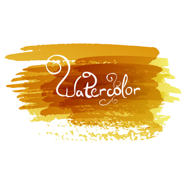 Yellow watercolor hand drawn stroke - Vektor, kép