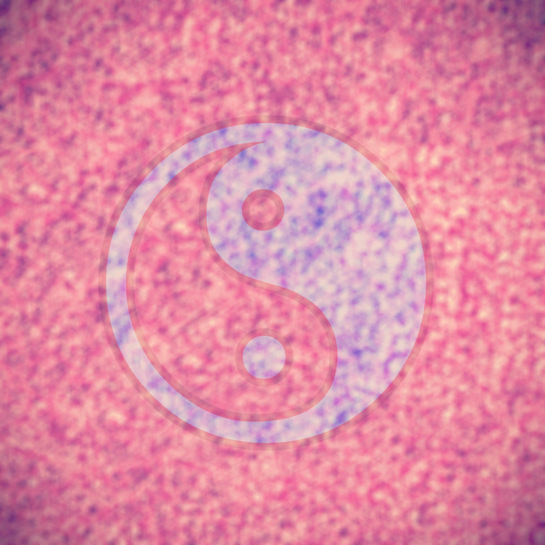 Retro vintage yin yang symbol background. - Photo, Image