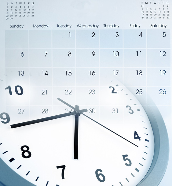 klok en kalender - Foto, afbeelding