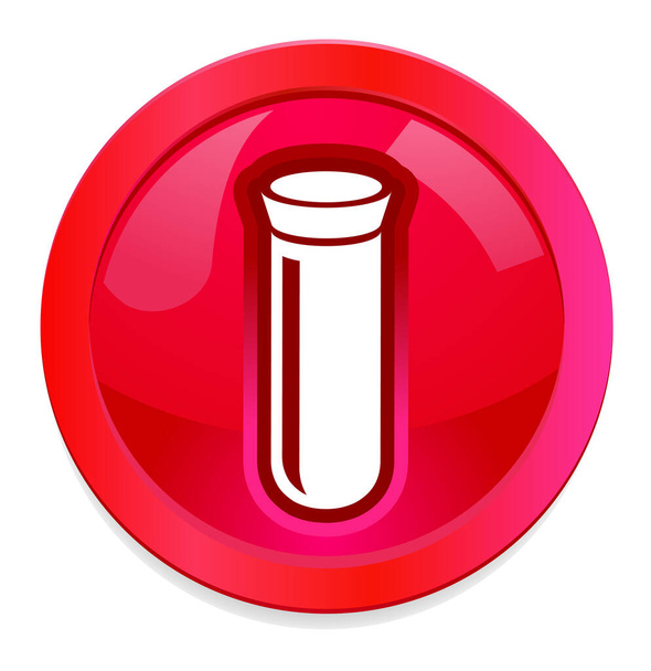 test tube icon. internet button on white background  - Vector, Image