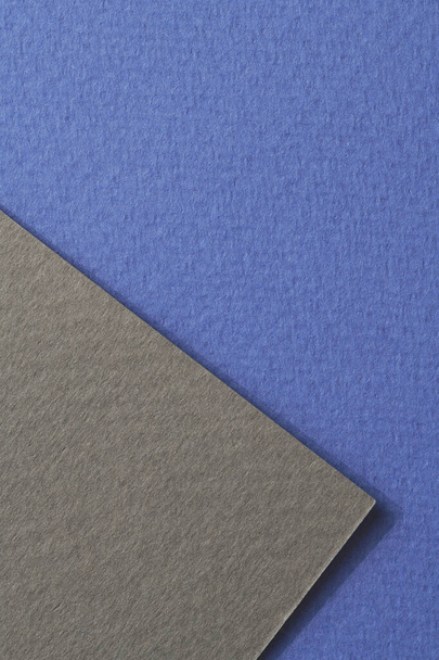 Rough kraft paper background, paper texture gray blue colors. Mockup with copy space for text - Fotó, kép