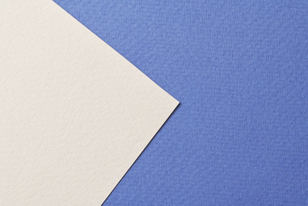 Rough kraft paper background, paper texture blue white colors. Mockup with copy space for text - 写真・画像