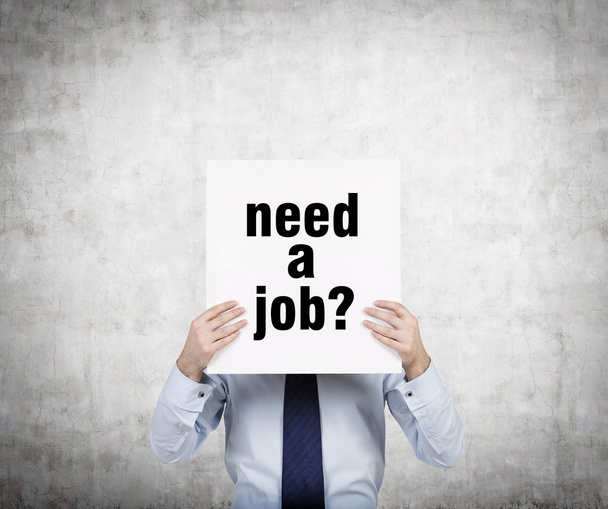poster with need a job - 写真・画像