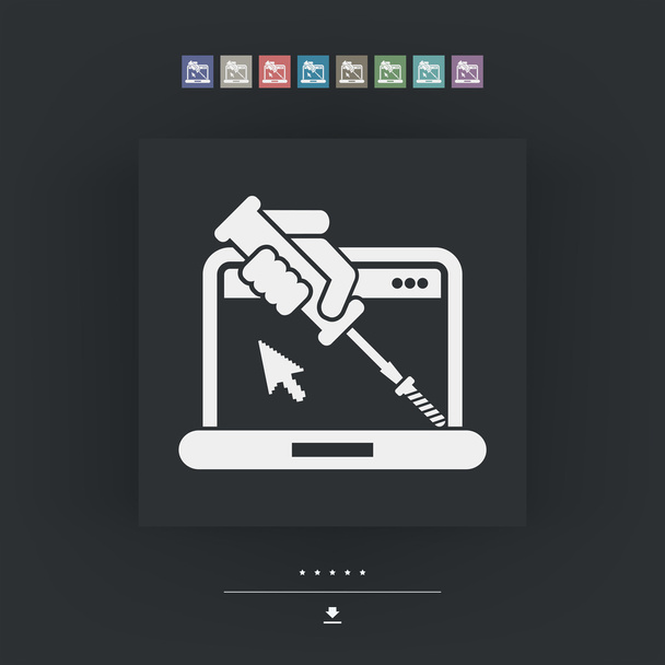 Computer assistance icon - Vector, Image