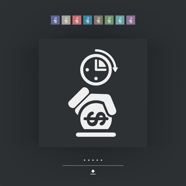 Money time icon - Vector, Image