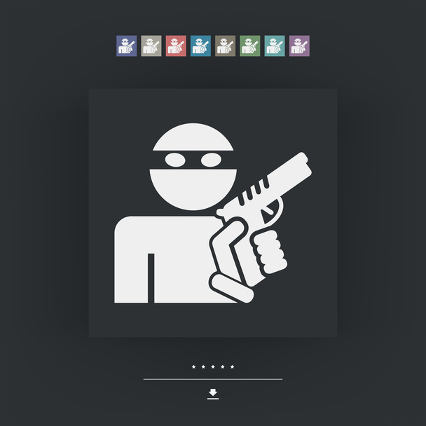 Ladrón armado
 - Vector, Imagen