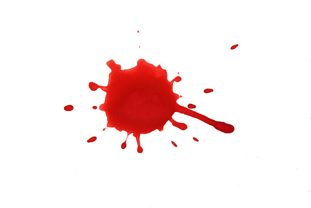 Blood splatters. Red blots of watercolor Realistic bloody splatters for Halloween Drop of blood concept - Valokuva, kuva