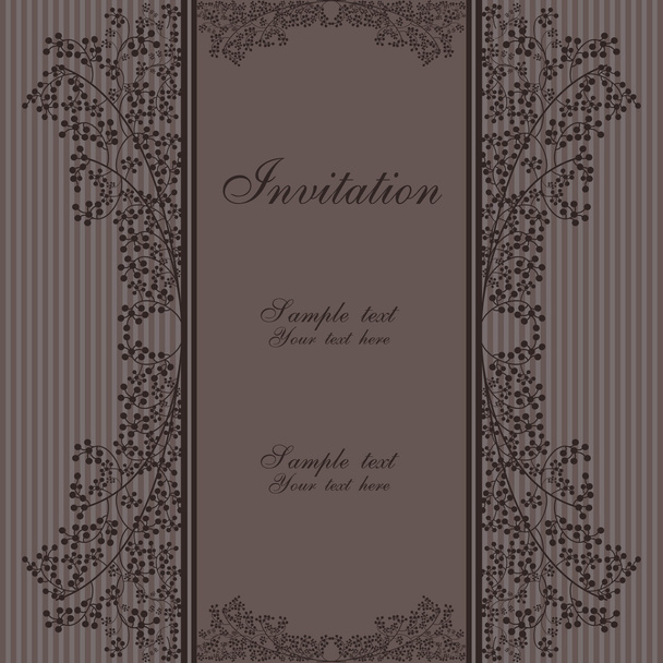 Elegant floral invitation - Vector, Image