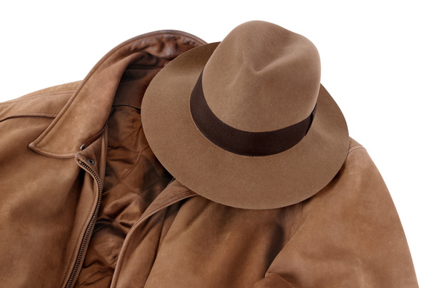 Федора и куртка из телячьей кожи
 - Фото, изображение