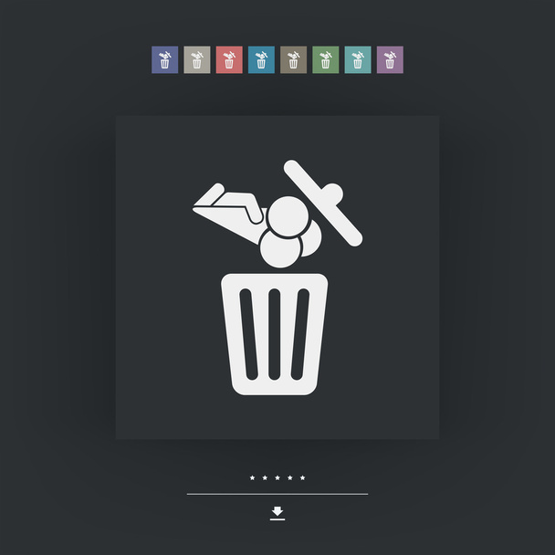 εικονίδιο σκουπίδια τρόφιμα - Διάνυσμα, εικόνα