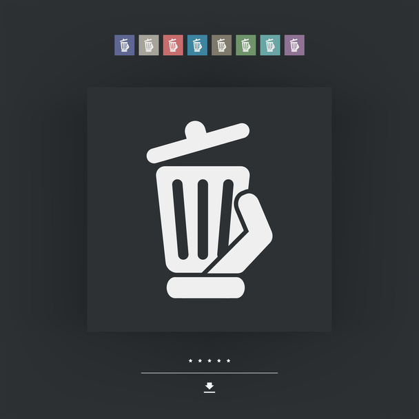 Trash can icon - Vector, Image