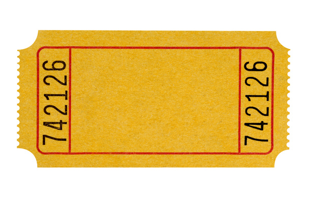 Billete amarillo en blanco
 - Foto, imagen